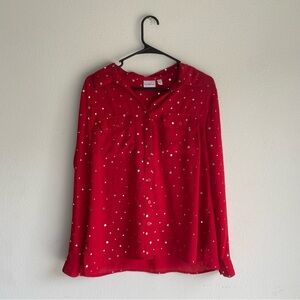 Red button Down Shirt